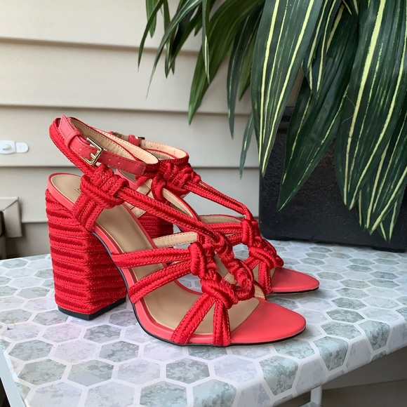 CAbi Shoes - CABI TEXTURED RED SANDALS